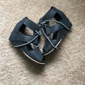 Sorel Joanie leather wedge sandals